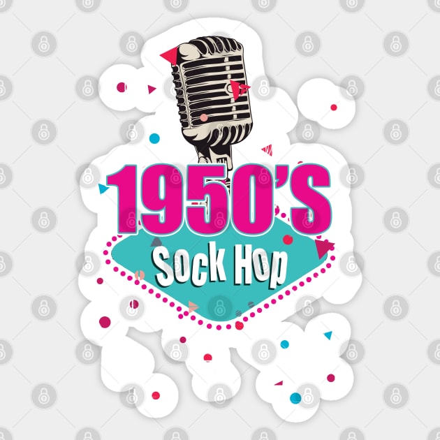 Retro 50s Sock Hop Gift Sticker by USProudness